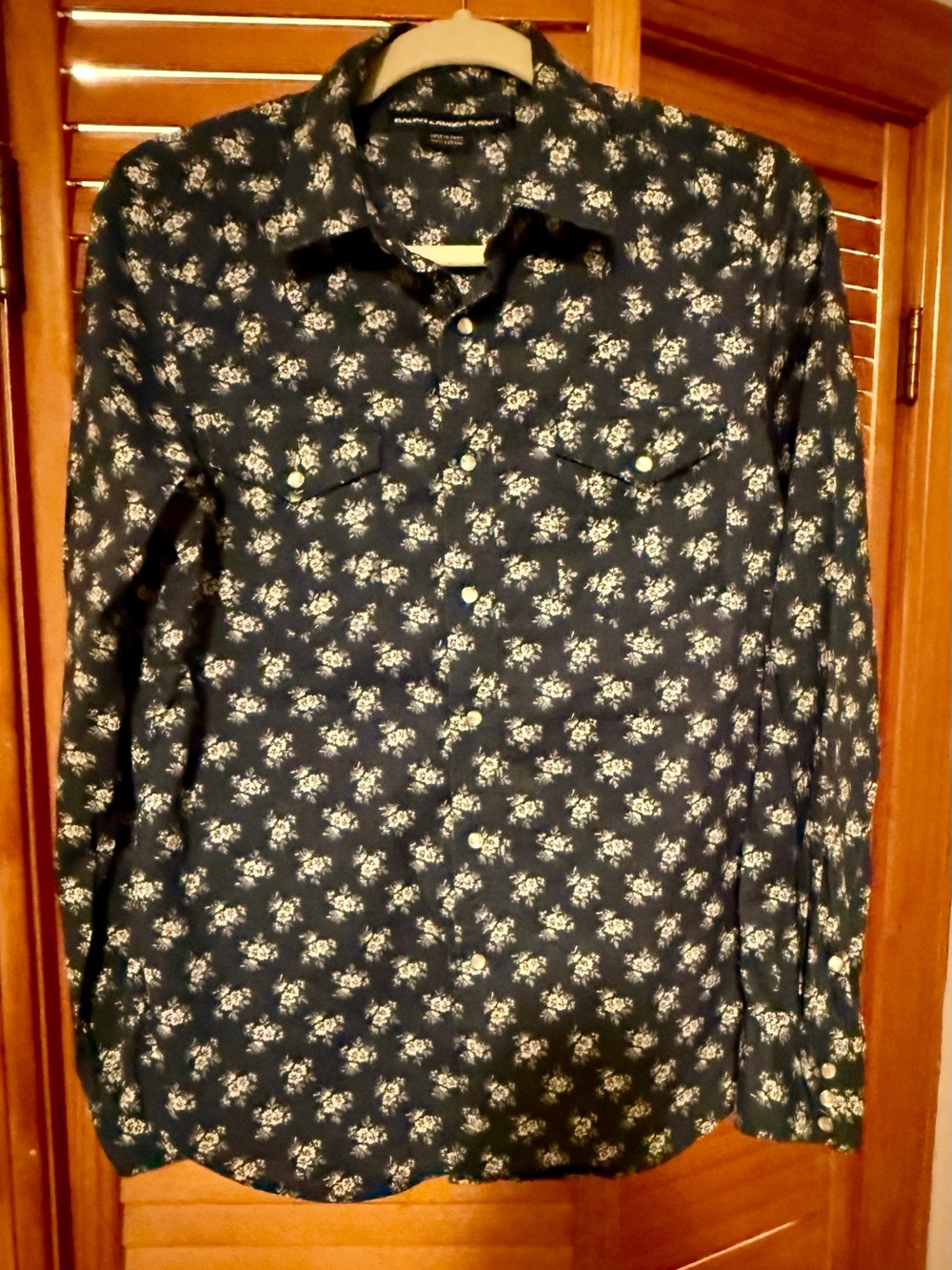 Ralph Lauren Navy Floral Long-Sleeve Button-Down Shirt